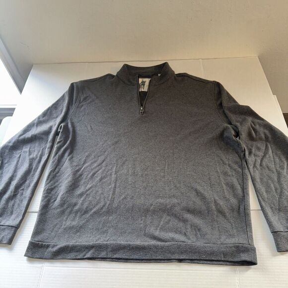 Linksoul Golf Pullover Sweater Men's XL Gray Quarter Zip Tempus Fugit Luxury - Picture 1 of 16